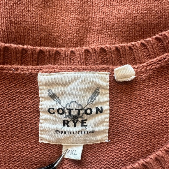 Cotton Rye Brown Sweater with White Cow Pattern - Picture 3 of 7